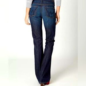 Citizens Of Humanity Kelly Jeans Low, wide leg Boot Cut ,98%cotton dark Wash EUC